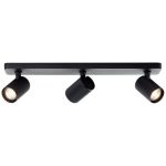 Brilliant Marty Luce da soffitto Aluminium Sabbioso Nero 15W 1050lm - 830 Luce Calda -  | Incl. 3x GU10