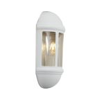 Ansell LED Luce da parete Latina Metà  Lanterna Bianca - Adatto per E27 fino 42W | IP65 - Sensore di luce