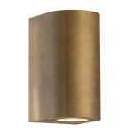 Nordlux Canto Luce Da Parete Ottone Oro Up & Down | Adatto per 2x GU10