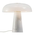 DFTP by Nordlux Lampada Da Tavolo Glossy Marmo e Vetro Bianca | 320mm - Adatto per 1x E27