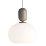 Nordlux Notti 20 Luce Pendente Vetro Grigio | Adatto per 1x E27