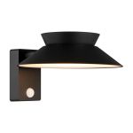 Nordlux Solar Luce Da Parete Justina Metallo Nero 400lm - 830 Luce Calda -  | IP44 - Sensore di Movimento e Luce
