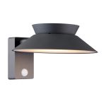 Nordlux Solar Luce Da Parete Justina Metallo Antracite 400lm - 830 Luce Calda -  | IP44 - Sensore di Movimento e Luce