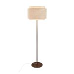 DFTP by Nordlux Takai Lampada da terra Metallo e Tessuto Beige | Adatto per E27