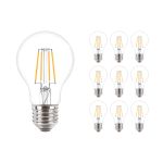 Confezione Multipack 10x Philips Corepro LED Bulbo E27 Pera Chiara 4.3W 470lm - 827 Bianco Molto Caldo | Sostitutiva 40W