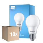 Confezione Multipack 10x Philips Corepro LED Bulbo E27 Pera Ghiaccio 8W 806lm - 827 Bianco Molto Caldo | Sostitutiva 60W