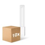 Confezione Multipack 10x Ledvance Dulux-L LED 8W - 840 Bianco Freddo | 4-Pin - Sostitutiva 18W