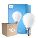 Confezione Multipack 10x Philips Corepro LED Lustre E14 Sferica Ghiaccio 6.5W 806lm - 840 Bianco Freddo | Sostitutiva 60W