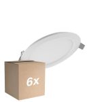 Confezione Multipack 6x Ledvance Downlight LED Slim Il Giro DN105 6W 430lm 120D - 840 Bianco Freddo | 118mm 