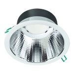 Philips Downlight LED Coreline DN142B Aluminium Bianca 19.2W 2300lm 60D - 830 Luce Calda | Ritaglio 200mm - IP20 - UGR<19