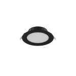Noxion Downlight LED Hera Piatto Incasso Nero 9W 900lm 80D - 827-830-840 CCT | 132mm - Ritaglio 120mm