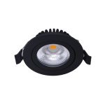 Noxion LED Inclinabile Slim Faretti Nero Il Giro 6W 550lm 60D - 927 Bianco Molto Caldo | 85mm - IP54 - Dimmerabile - Miglior Resa Cromatica