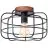 Brilliant Gwen Luce da soffitto Metallo Legna Nero | 300mm - Adatto per 1x E27