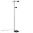 Nordlux Clyde Lampada da terra Metallo Nero 8W 350lm - 827 Bianco Molto Caldo | A 3 Livelli Dimmerabile