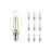 Confezione Multipack 10x Noxion Lucent LED E14 Candela Filamento Chiara 2.5W 250lm - 827 Bianco Molto Caldo | Dimmerabile - Sostitutiva 25W