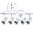 Set completo 1-Fase Rail 2 Metro Bianca | incl. 5x Faretti + GU10 2700K 3W Dimmerabile + Tappo Di Chiusura, Connettore di Alimentazione e I-Connettore
