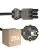 Confezione Multipack 25x Noxion GST - Compatibile Cavo di alimentazione Nero - Femmina + Schuko Europlug - 2m - 3 pole 0.75mm2