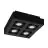 Eglo Soffitto Faretti Mendoza Acciaio Nero 18.8W 1380lm - 830 Luce Calda -  | Dimmerabile - Adatto per GU10