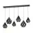Eglo Luce Pendente Carlton 1 Acciaio Nero Rame | IP20 - Adatto per 6x E27 