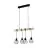Eglo Luce Pendente Townshend 5 Acciaio Legna Nero | IP20 - Adatto per 4x E27 