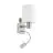 Eglo Luce Da Parete Pasteri Acciaio Nichel Satinato 40 | IP20 - Incl. Faretti e Escl. 1x E27