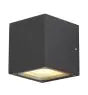 SLV Sitra Cube Luce Da Parete Aluminium Grigio | Esterni - IP44 - Adatto per 2x GX53 