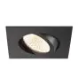 SLV New Tria 68 Faretti Aluminium Nero Piazza 8.3W 750lm 60D - 930 Luce Calda -  | Ritaglio 68mm - Miglior Resa Cromatica - Dimmerabile 