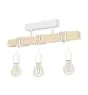 Eglo Luce da soffitto Townshend Acciaio Bianca Legna | IP20 - Adatto per 3x E27 