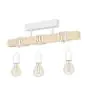 Eglo Luce da soffitto Townshend Acciaio Bianca Legna | IP20 - Adatto per 3x E27 