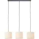 Brilliant Teddy Luce Pendente Metallo Tessuto Beige | Adatto per 3x E27