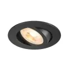 SLV New Tria 68 Faretti Aluminium Nero Il Giro | Ritaglio 68mm - Adatto per 1x GU10 