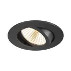 SLV New Tria 68 Faretti Aluminium Nero Il Giro 8.3W 750lm 38D - 930 Luce Calda -  | Ritaglio 68mm -  Miglior Resa Cromatica - Dimmerabile 