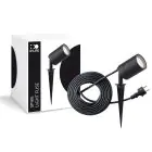 D'Lite Punta Luce Fuse Cavo Dell'Alimentazione Nero | IP65 - Adatto per 1x GU10 | incl. cable 2 Meter