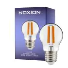 Noxion Lucent Lustre LED E27 Sferica Filamento Chiara 4.5W 470lm - 827 Bianco Molto Caldo | Dimmerabile - Sostitutiva 40W