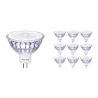 Confezione Multipack 10x Philips Master LED Faretti GU5.3 MR16 5.8W 345lm 36D - 922-927 Dim To Warm | Miglior Resa Cromatica - Dimmerabile - Sostitutiva 35W