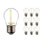 Confezione Multipack 10x Noxion Lucent LED E27 Sferica Filamento Chiara 1.4W 136LM - 827 Bianco Molto Caldo | Sostitutiva 15W