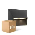 Confezione Multipack 10x Nordlux Pontio Luce Da Parete Aluminium Nero | IP54 - Adatto per 2x GU10