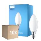 Confezione Multipack 10x Philips Corepro LED Candela E14 Ghiaccio 6.5W 806lm - 840 Bianco Freddo | Sostitutiva 60W