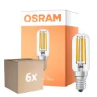 Confezione Multipack 6x Osram LED Special E14 Tubular Bulbo T26 Filamento Chiara 6.5W 730lm - 827 Bianco Molto Caldo | Dimmerabile - Sostitutiva 55W