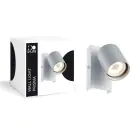 D'Lite Luce Da Parete Prisma Metallo Argento | IP20 - Adatto per 1x GU10