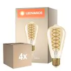 Confezione Multipack 4x Osram Vintage 1906 LED E27 Edison Filamento Oro 8.8W 806lm - 824 Bianco Molto Caldo | Dimmerabile - Sostitutiva 60W