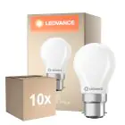 Confezione Multipack 10x Ledvance Classic LED B22 Pera Ghiaccio 3.4W 470lm - 827 Bianco Molto Caldo | Dimmerabile - Sostitutiva 40W