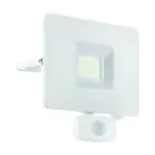 Eglo Luce Da Parete Faedo 3 Aluminium Bianca 31W 3400lm - 850 Bianco Freddo | IP44 - Sensore Di Movimento