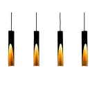Eglo Luce Pendente Barbotto Acciaio Nero, Oro 18W 1380lm - 830 Luce Calda -  | Adatto per GU10